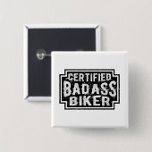 Zertifizierte Badass Biker Button (Vorne & Hinten)