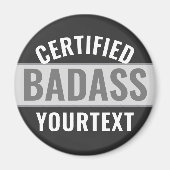 zertifizierte Badass Modern Black & White Funny Ei Magnet (Vorne)