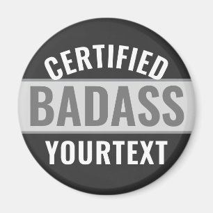 zertifizierte Badass Modern Black & White Funny Ei Magnet