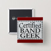 Zertifizierte Band Geek Button (Vorne & Hinten)