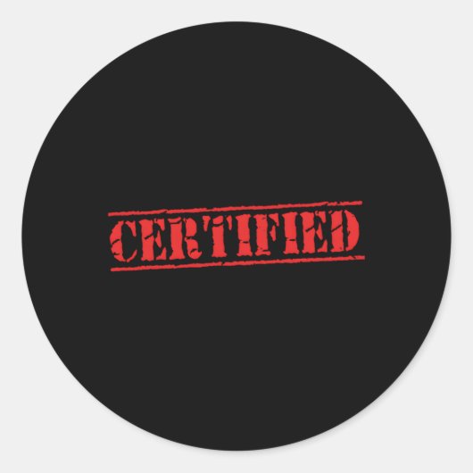 Zertifizierte Briefmarke Runder Aufkleber (Vorderseite)