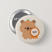 Zertifizierte Delulu-Kapybara Button (Vorne & Hinten)