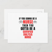 ZERTIFIZIERTE DIALYSE-KRANKHEIT ANKÜNDIGUNGSPOSTKARTE (Vorne/Hinten)