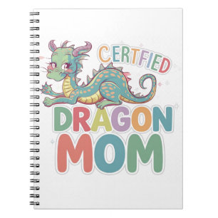 Zertifizierte Drachendame farbenfrohes Design Notizblock