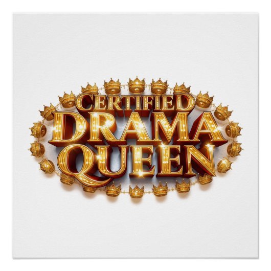 Zertifizierte Drama-Queen Poster (Vorderseite)