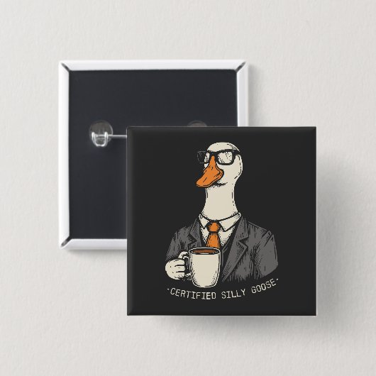 Zertifizierte dumme Gans Button (Vorne & Hinten)