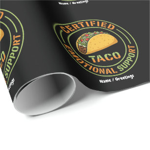 Zertifizierte emotionale Unterstützung Taco Lustig Geschenkpapier
