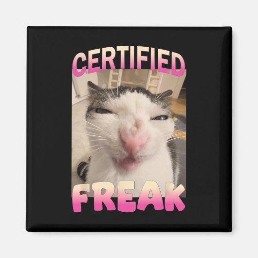 Zertifizierte Freak Cat Meme Offensive Memes Funny Magnet (Vorne)