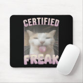 Zertifizierte Freak Cat Meme Offensive Memes Funny Mousepad (Mit Mouse)