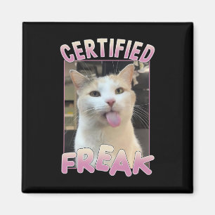 Zertifizierte Freak Niedlich Cat Meme Liebhaber vo Magnet
