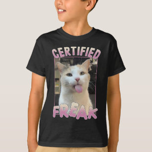 Zertifizierte Freak Niedlich Cat Meme Liebhaber vo T-Shirt