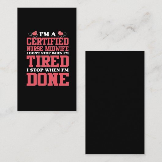 Zertifizierte Hebamme Niedlich Doula Baby Birth Visitenkarte (Vorne/Hinten)