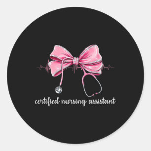 Zertifizierte Krankenpflege Istant Cna Stethoscope Runder Aufkleber
