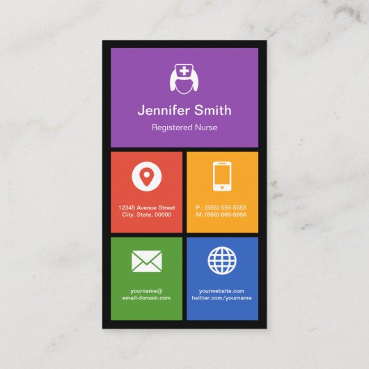 Zertifizierte Krankenpflegepflegepflaster Creative Visitenkarte (Rückseite)