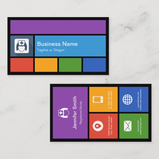 Zertifizierte Krankenpflegepflegepflaster Creative Visitenkarte (Vorne/Hinten)