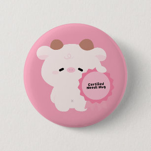 Zertifizierte Kuh braucht Umarmung Button