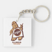 zertifizierte Lebensmittelunternehmer von Illinois Schlüsselanhänger (Rückseite)