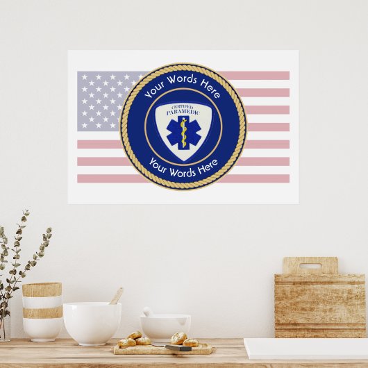 Zertifizierte Paramedic Star of Life Universell Poster (Küche)