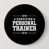 Zertifizierte Personal Trainer Fitness Trainer Gym Button (Vorderseite)