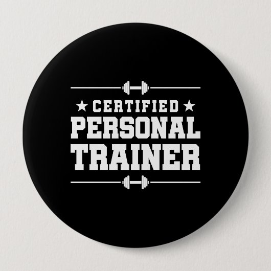 Zertifizierte Personal Trainer Fitness Trainer Gym Button (Vorderseite)