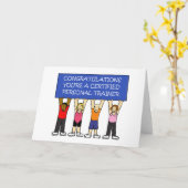 Zertifizierte Personal Trainer Herzlichen Glückwun Karte (Gelbe Blume)