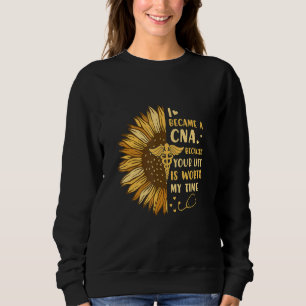 Zertifizierte Pflegeassistentin Cna Nurse Sunflowe Sweatshirt