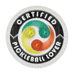 Zertifizierte Pickleball Lover 1 Glasschneidplatte Schneidebrett