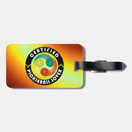 Zertifizierte Pickleball Lover 1 Optionen Gepäckan Gepäckanhänger (Rückseite horizontal)