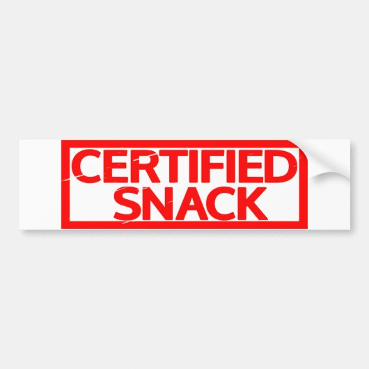 Zertifizierte Snack-Briefmarke Autoaufkleber (Vorne)