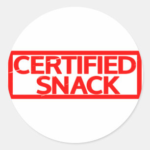 Zertifizierte Snack-Briefmarke Runder Aufkleber