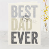 Zertifizierte Typografie für den besten Vater je V Karte (Gelbe Blume)