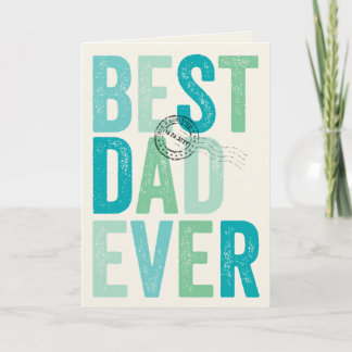 Zertifizierte Typografie für den besten Vater je V Karte