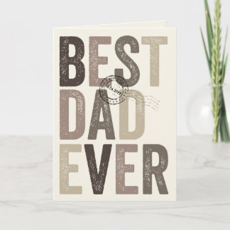 Zertifizierte Typografie für den besten Vater je V Karte