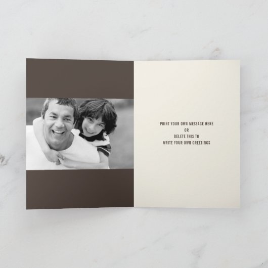 Zertifizierte Typografie für den besten Vater je V Karte (Innenseite)