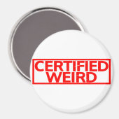 Zertifizierte Weiß-Briefmarke Magnet (Vorderseite/Rückseite)