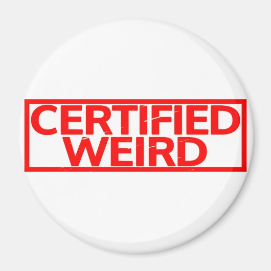 Zertifizierte Weiß-Briefmarke Magnet (Vorne)