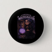 Zertifizierte Whimsigoth Hexe Broom Closet Classic Button (Vorderseite)