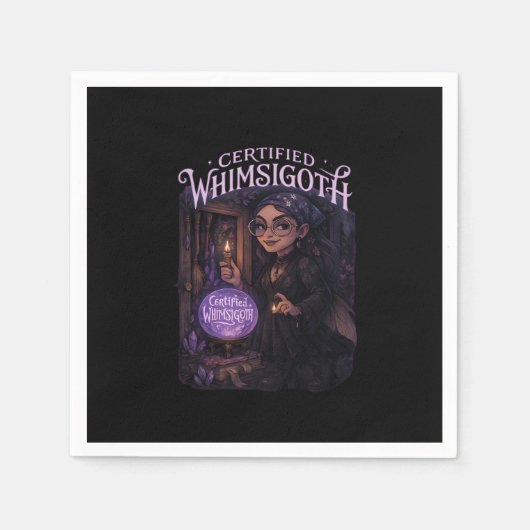 Zertifizierte Whimsigoth Hexe Broom Closet Classic Serviette (Vorderseite)