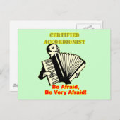Zertifizierter Akkordeonist Postkarte (Vorne/Hinten)
