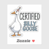 Zertifizierter Alberner Gänsewachs Aufkleber (Blatt)