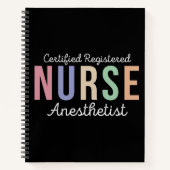 Zertifizierter amtlich anerkannter Anästhesist CRN Notizblock (Vorderseite)