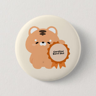 Zertifizierter ausgebrannter Tiger Button