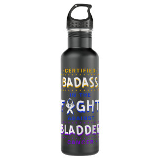 zertifizierter Badass Blase Cancer Lila Blue Yello Edelstahlflasche