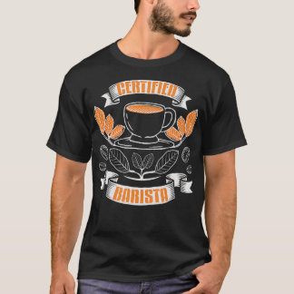 zertifizierter Barista Vintager Kaffee Cappuccino T-Shirt