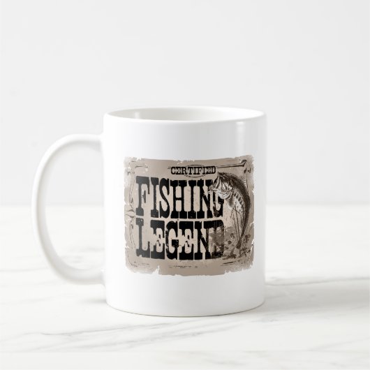 Zertifizierter Bass für den Fischfang Kaffeetasse (Links)