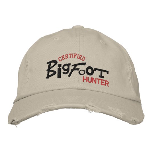 Zertifizierter BIGFOOT Hunter Halloween-Stickereih Bestickte Baseballkappe (Vorderseite)