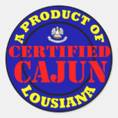 ZERTIFIZIERTER CAJUN RUNDER AUFKLEBER (Vorderseite)