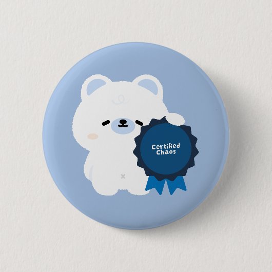 Zertifizierter Chaos Eisbär Button (Vorderseite)