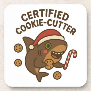 Zertifizierter Cookie-Cutter-Lustiger-Weihnachts-H Getränkeuntersetzer