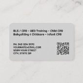 zertifizierter CPR-Instructor Custom QR Visitenkarte (Rückseite)